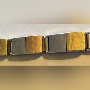 vintage two tone sterling silver 925 bracelet